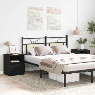 Musta tammi yöpöytäkaappi Martez 40x40x50cm (2 pcs puinen)