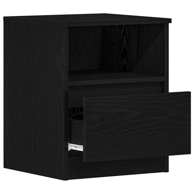 Yöpöytäkaappi 2 pcs Musta tammi 40 x 40 x 50 cm Tekninen puu