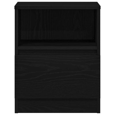 Yöpöytäkaappi 2 pcs Musta tammi 40 x 40 x 50 cm Tekninen puu