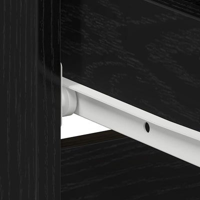 Musta tammi yöpöytäkaappi Lazarescu 50x40x43.5cm (2 pcs puinen)