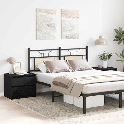 Musta tammi yöpöytäkaappi Lazarescu 50x40x43.5cm (2 pcs puinen)