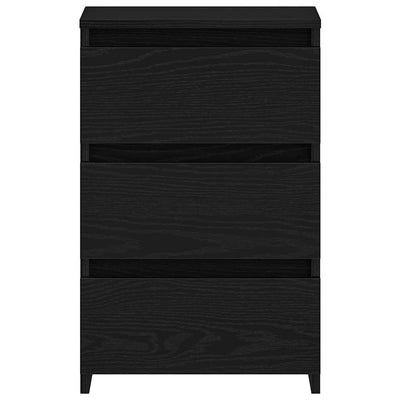 Musta tammi yöpöytäkaappi Accan 40x35x62.5cm (2 pcs puinen)