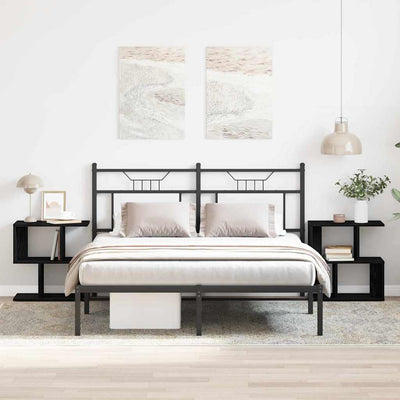 Yöpöytäkaappi 2 pcs Musta tammi 50 x 30 x 51,5 cm Tekninen puu