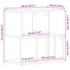 Yöpöytäkaappi 2 pcs Musta tammi 50 x 30 x 51,5 cm Tekninen puu