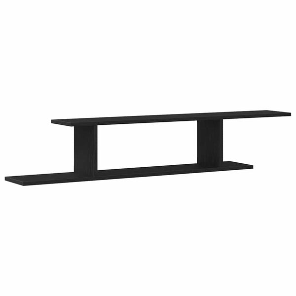 Seinälle asennettava TV-hylly Seinäkiinnitettävä Musta tammi.