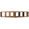 Seinähyllyt 4 kpl Vanha puu 80 x 15 x 26 cm Tekninen puu