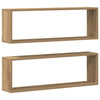 Seinähyllyt 2 kpl Taidekoivu 80 x 15 x 26 cm Tekninen puu
