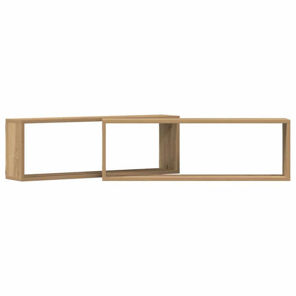 Seinähyllyt 2 kpl Taidekoivu 80 x 15 x 26 cm Tekninen puu