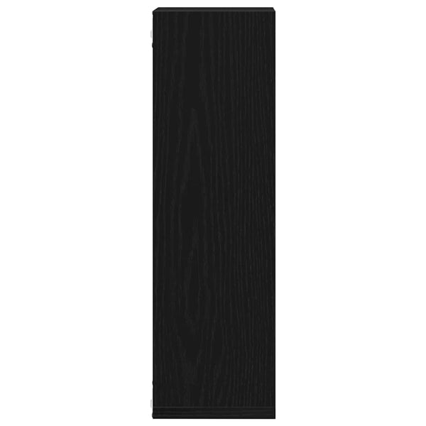 Seinähylly 2 kpl Musta tammi. 50 x 15 x 85 cm Tekninen puu