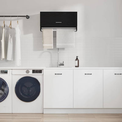 Musta vaatekaappi ovella Polcovnicu 70x32.5x35cm (puinen)