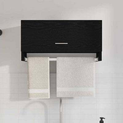 Musta vaatekaappi ovella Polcovnicu 70x32.5x35cm (puinen)