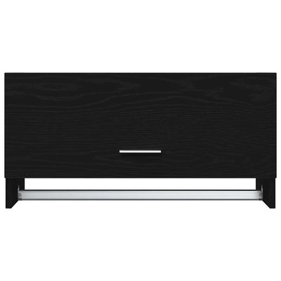 Musta vaatekaappi ovella Polcovnicu 70x32.5x35cm (puinen)