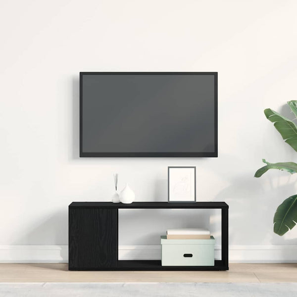 TV-tasosetti Musta tammi. 80 x 24 x 32 cm Tekninen puu