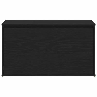 Penkki laatikon kanssa Musta 80 x 40 x 45 cm Tekninen puu