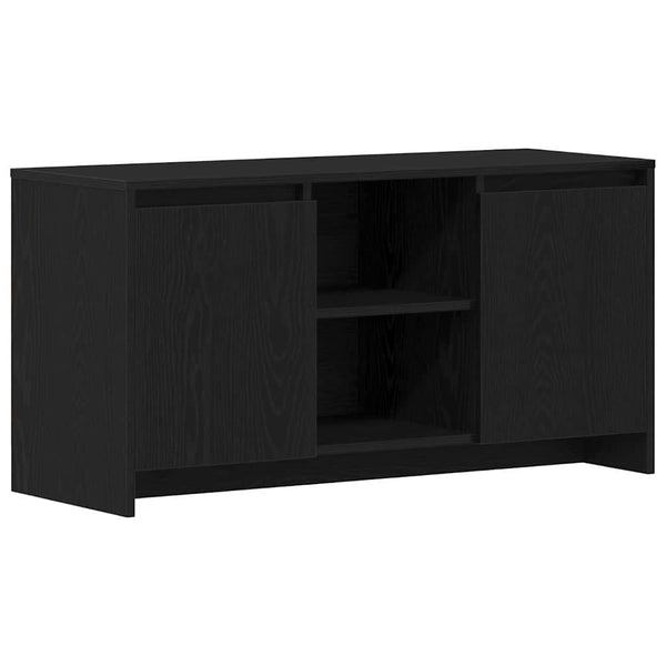 TV-kaappi Musta tammi. 102 x 37,5 x 52,5 cm Tekninen puu