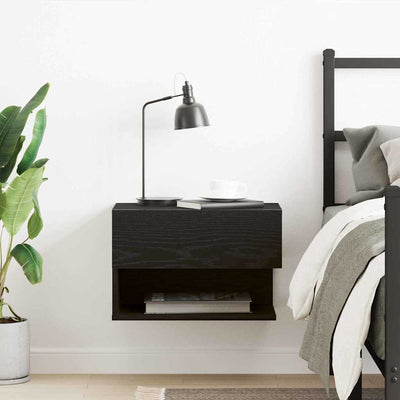Musta tammi yöpöytäkaappi Fileana 46x29.5x30cm (puinen)