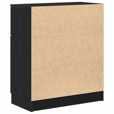 Sivupöytä laatikon kanssa Musta 60 x 30 x 70 cm Tekninen puu