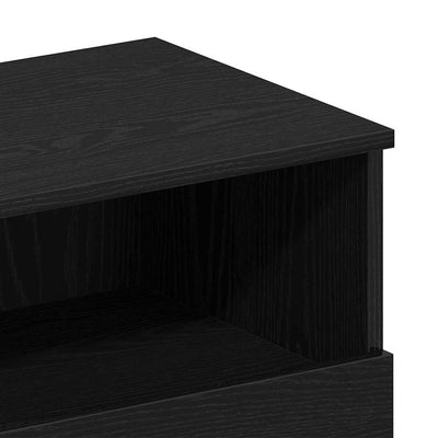 Yöpöytäkaappi 2 pcs Musta tammi 40 x 35 x 65 cm Tekninen puu