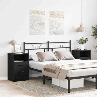 Musta tammi yöpöytäkaappi Sincai 40x35x65cm (2 pcs puinen)