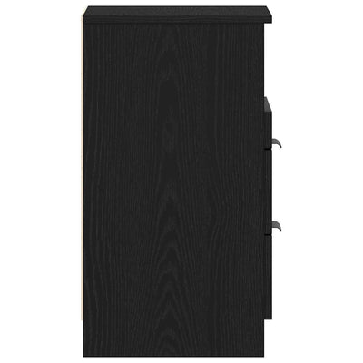 Yöpöytäkaappi 2 pcs Musta tammi 40 x 35 x 65 cm Tekninen puu