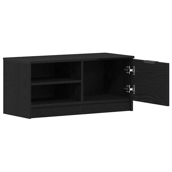 TV-kaappi Musta tammi. 80 x 35 x 36,5 cm Tekninen puu