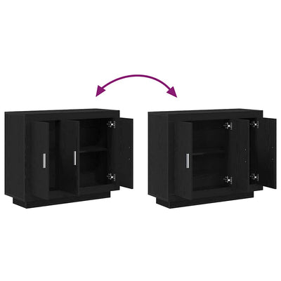 Sivupöytä Musta 92 x 35 x 75 cm Tekninen puu