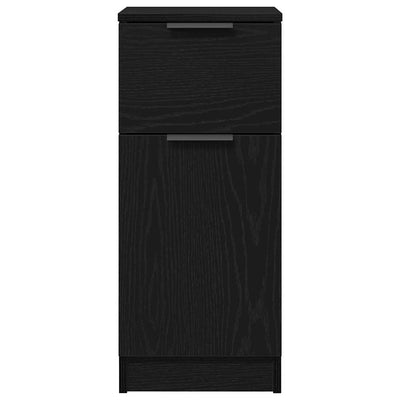 Sivupöydät 2 pcs Musta tammi 30 x 30 x 70 cm Tekninen puu