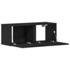 TV-kaappi 2 pcs Musta tammi. 80 x 30 x 30 cm Tekninen puu