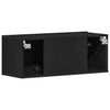 TV-kaappi 2 pcs Musta tammi. 80 x 30 x 30 cm Tekninen puu