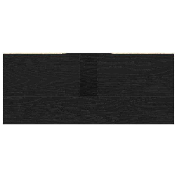 Kylpyhuoneen allaskaappi Musta tammi. 80 x 33 x 60 cm