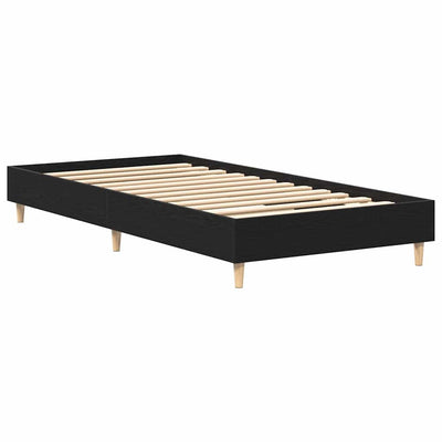 Sängyn runko Musta tammi 100 x 200 cm Tekninen puu