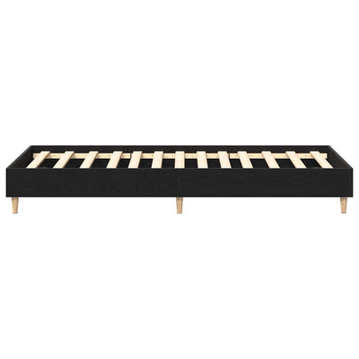 Sängyn runko Musta tammi 100 x 200 cm Tekninen puu