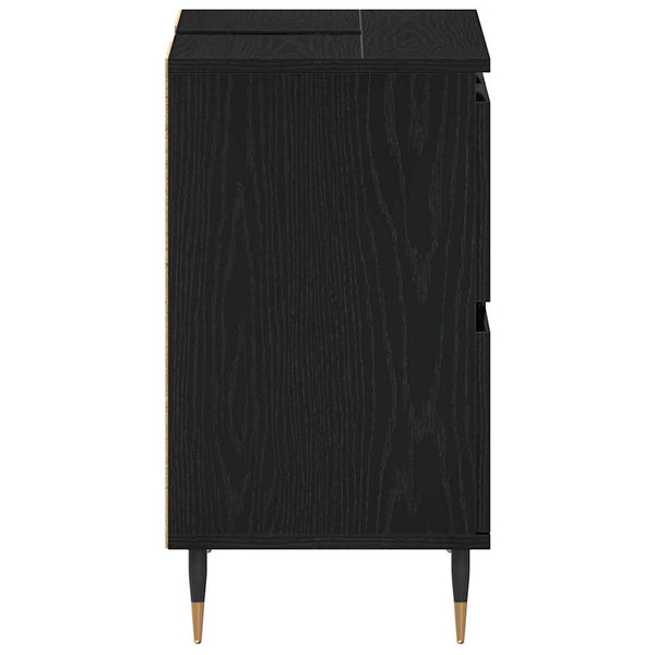Kylpyhuoneen allaskaappi Musta tammi. 80 x 33 x 60 cm