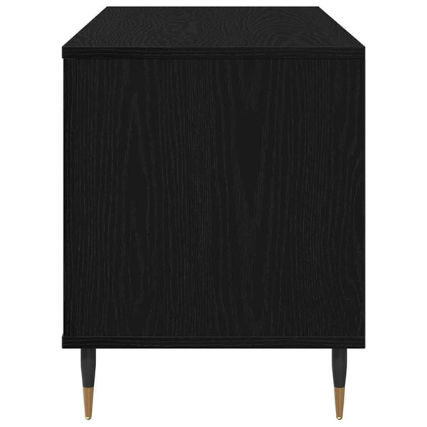 Levykaappi Musta tammi. 100 x 38 x 48 cm Tekninen puu