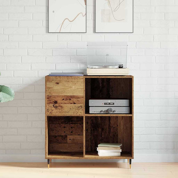 Levykaappi Vanha puu 85 x 38 x 89 cm Tekninen puu