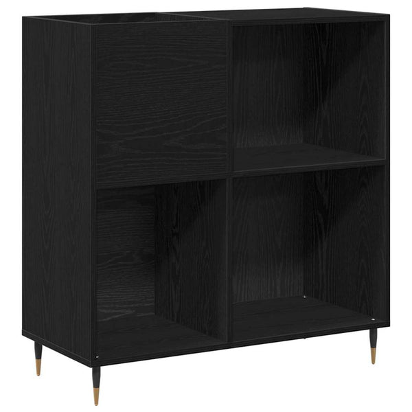 Levykaappi Musta tammi. 85 x 38 x 89 cm Tekninen puu