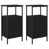 Yöpöytäkaappi 2 pcs Musta tammi 41 x 31 x 80 cm Tekninen puu