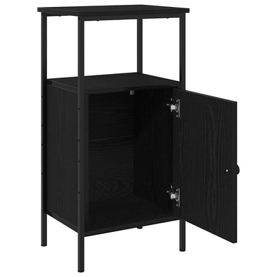 Yöpöytäkaappi 2 pcs Musta tammi 41 x 31 x 80 cm Tekninen puu