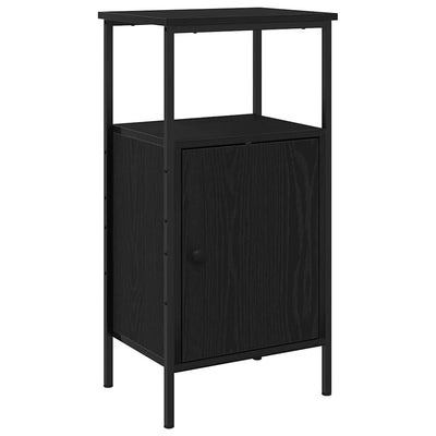 Yöpöytäkaappi 2 pcs Musta tammi 41 x 31 x 80 cm Tekninen puu
