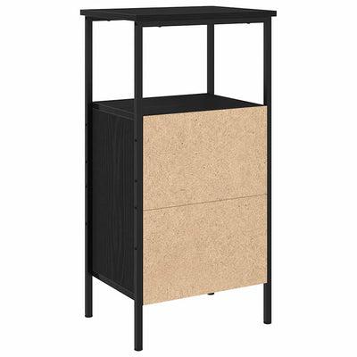 Yöpöytäkaappi 2 pcs Musta tammi 41 x 31 x 80 cm Tekninen puu