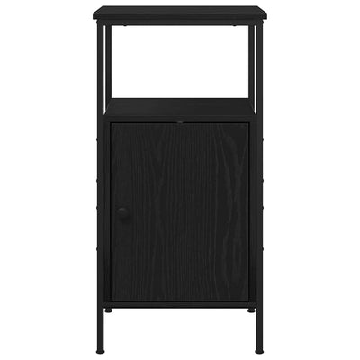 Yöpöytäkaappi 2 pcs Musta tammi 41 x 31 x 80 cm Tekninen puu