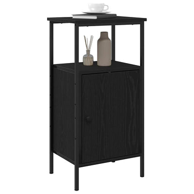 Yöpöytäkaappi 2 pcs Musta tammi 41 x 31 x 80 cm Tekninen puu