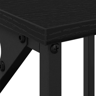 Yöpöytä laatikon kanssa 2 pcs Musta tammi 34 x 35.5 x 70 cm