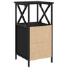 Yöpöytä laatikon kanssa 2 pcs Musta tammi 34 x 35.5 x 70 cm