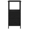 Yöpöytä laatikon kanssa 2 pcs Musta tammi 34 x 35.5 x 70 cm