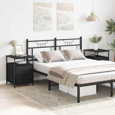 Musta tammi yöpöytä laatikon kanssa Somna 44x45x60cm (2 pcs)