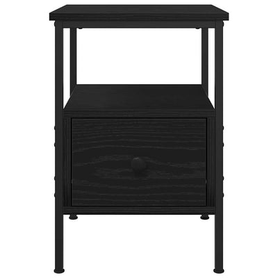 Yöpöytä laatikon kanssa 2 pcs Musta tammi 34 x 36 x 50 cm
