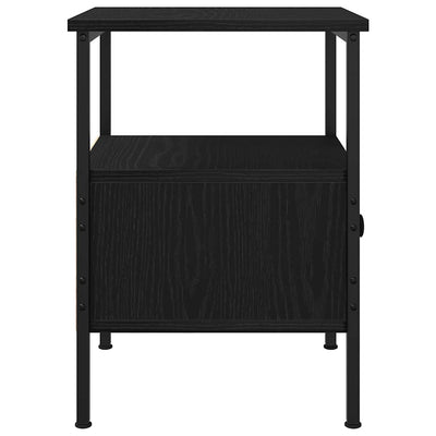 Yöpöytä laatikon kanssa 2 pcs Musta tammi 34 x 36 x 50 cm