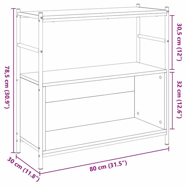 Kirjahylly 80 x 30 x 78,5 cm Tekninen puu Artisan tammi