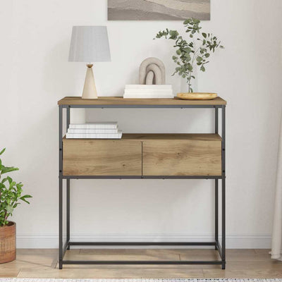 Artesaani tammi konsolipöytä laatikon kanssa Amapola 75x40x75cm